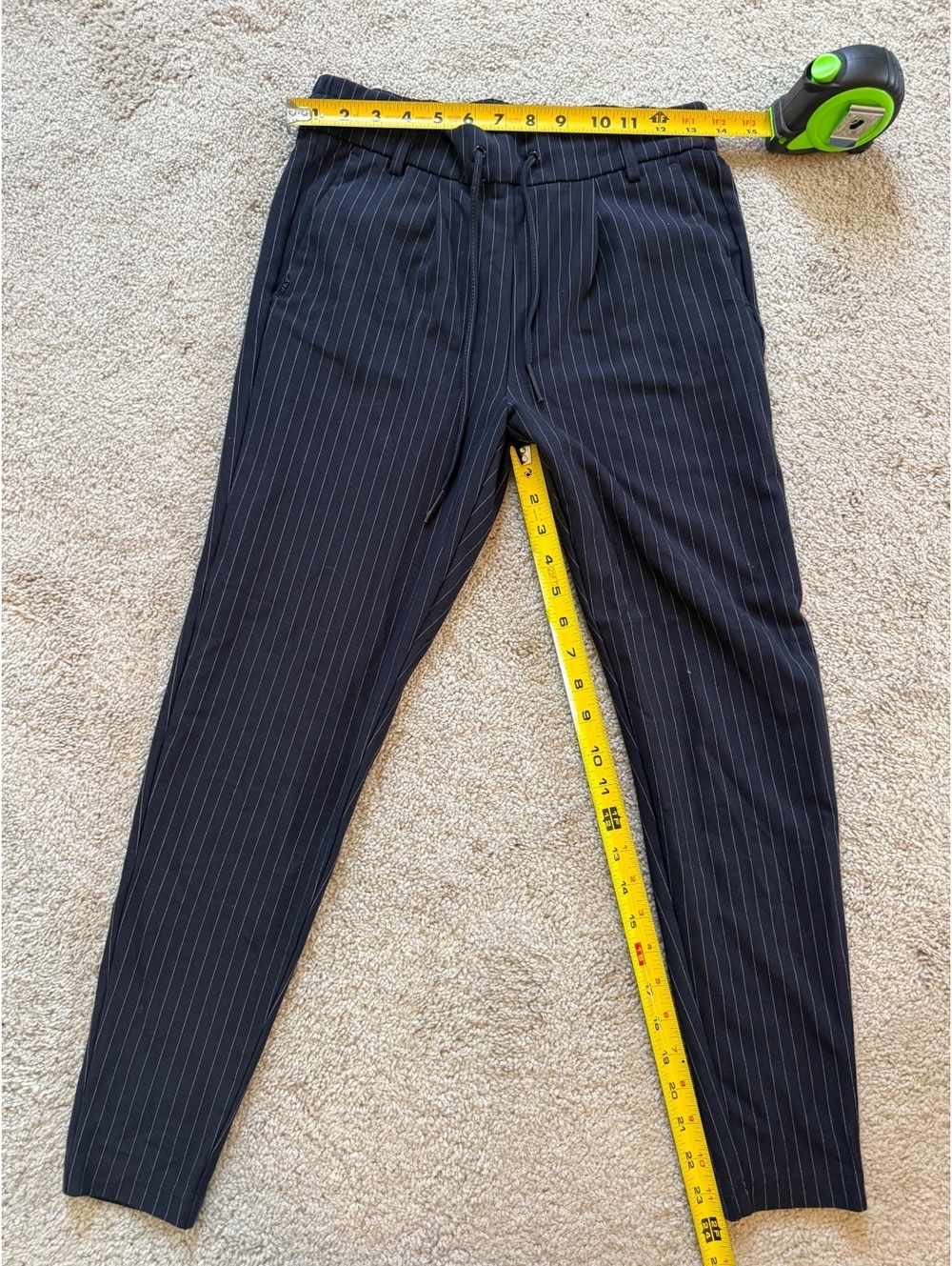 ONLY Women's XS Pinstripe Dress Pants with Drawstring Waist